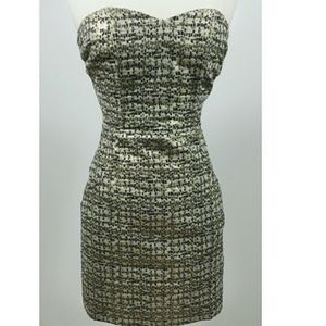 H&M Gold Metallic Strapless Dress - from Paris